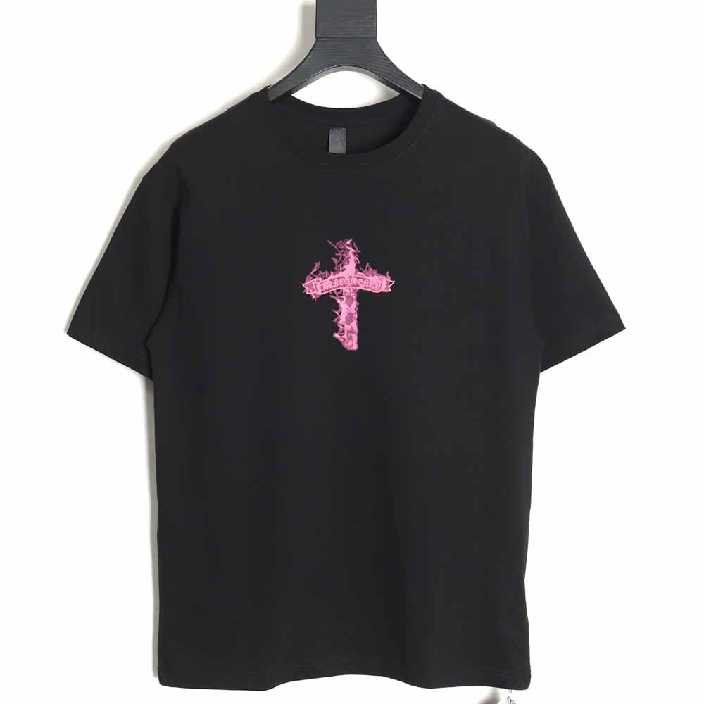 Chrome Hearts 24SS Smoke Cross Printed Short Sleeve T-Shirt