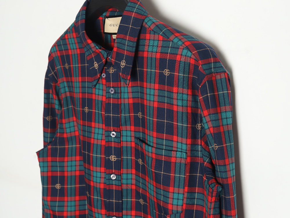 Gucci Tartan Plaid Cotton Shirt