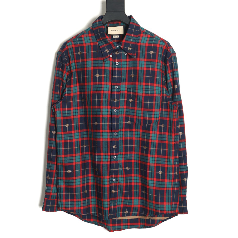 Gucci Tartan Plaid Cotton Shirt