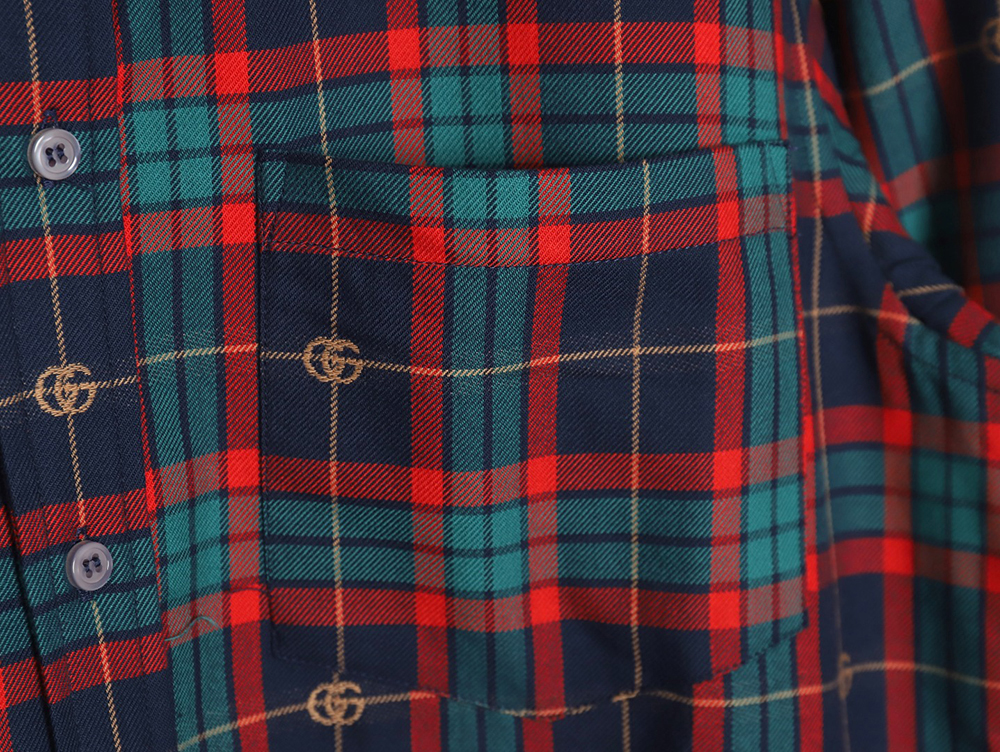 Gucci Tartan Plaid Cotton Shirt