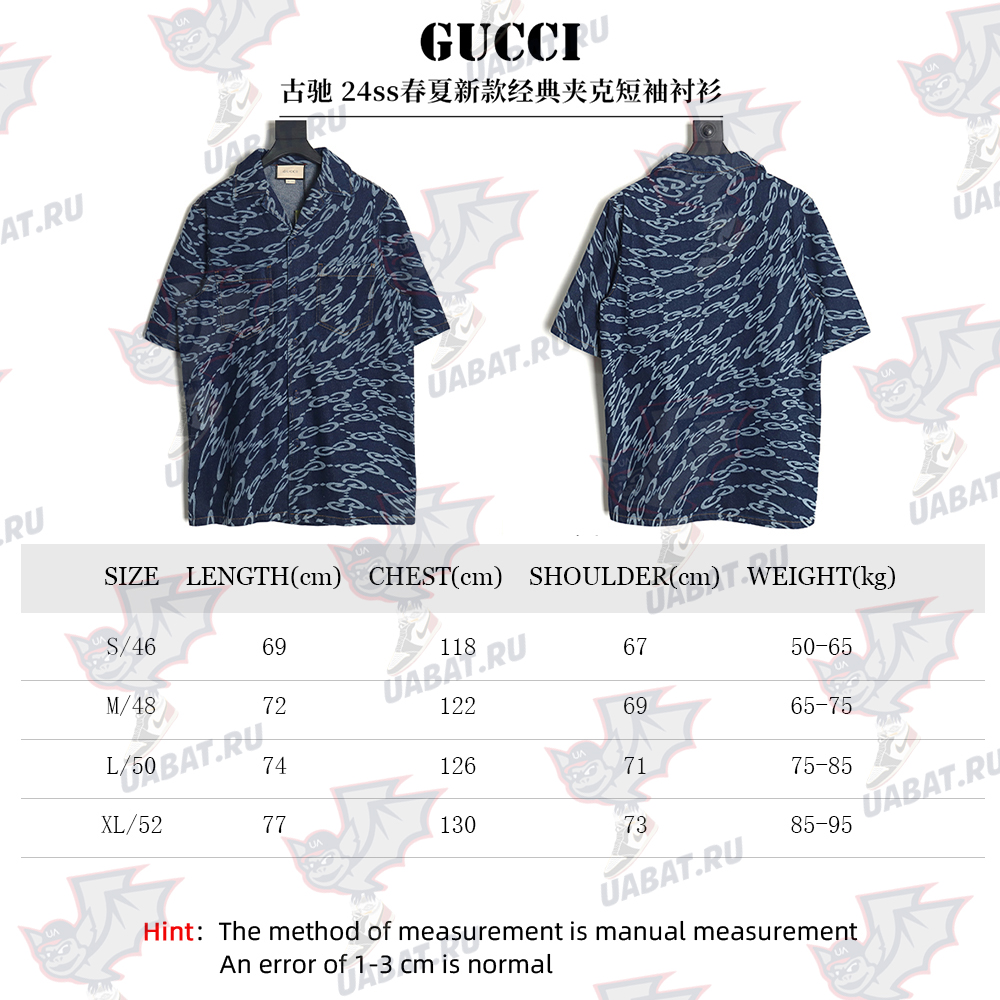 Gucci 24SS Spring and Summer New Classic Jacket Short Sleeve Shirt