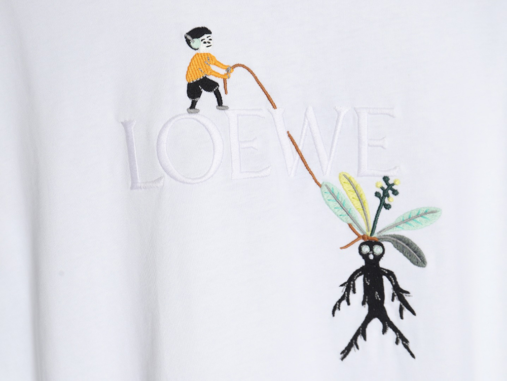 Loewe Suna Fujita Mandrake embroidered short sleeves