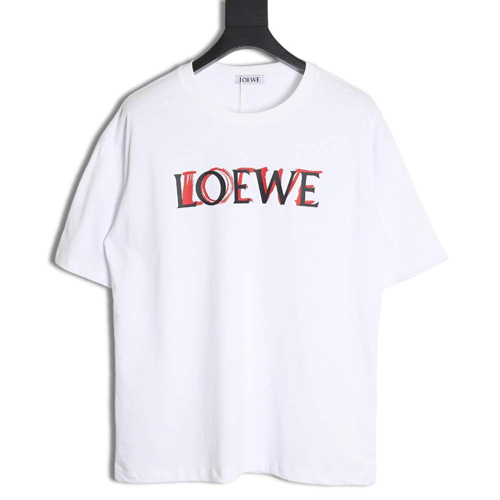 Loewe 24SS painted letter short-sleeved T-shirt