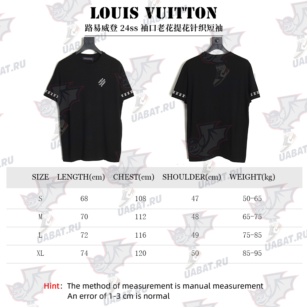 Louis Vuitton 24ss cuff monogram jacquard knitted short sleeves