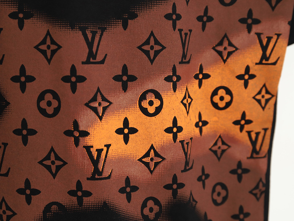 Louis Vuitton monogram gradient embroidered short-sleeved T-shirt