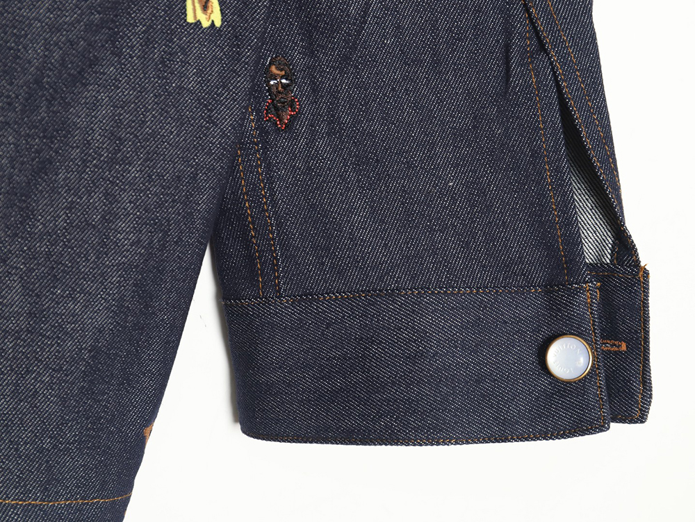 Louis Vuitton 24ss Henry Taylor portrait embroidered denim shirt
