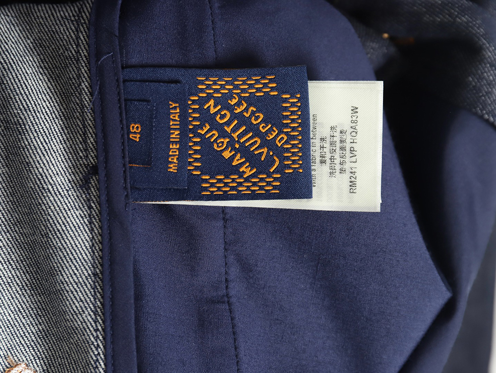 Louis Vuitton 24ss Henry Taylor portrait embroidered denim shirt