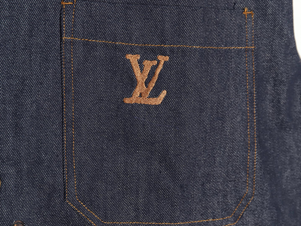 Louis Vuitton 24ss Henry Taylor portrait embroidered denim shirt