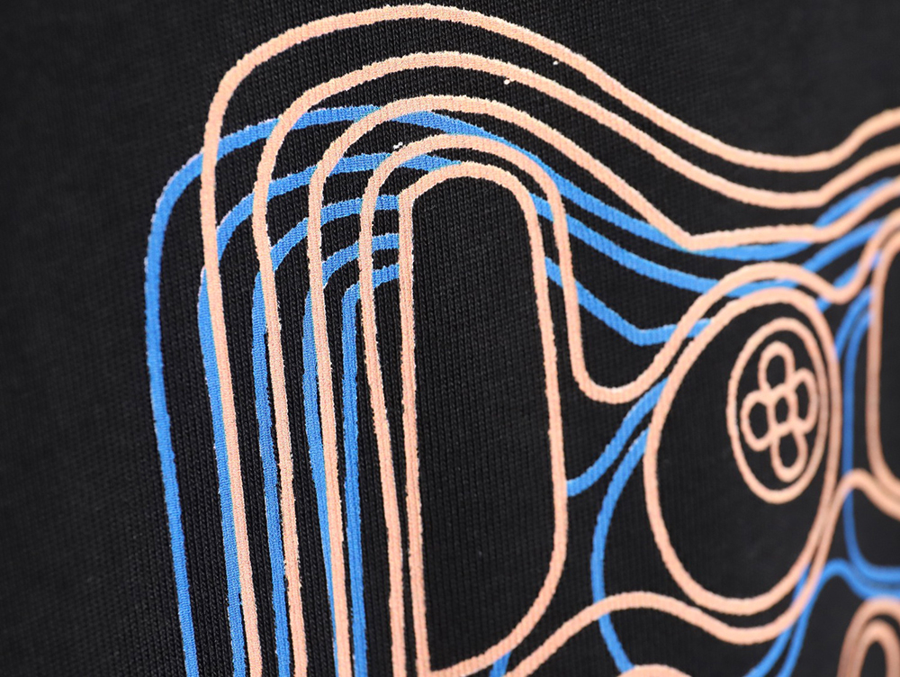 Louis Vuitton geometric neon print short-sleeved T-shirt
