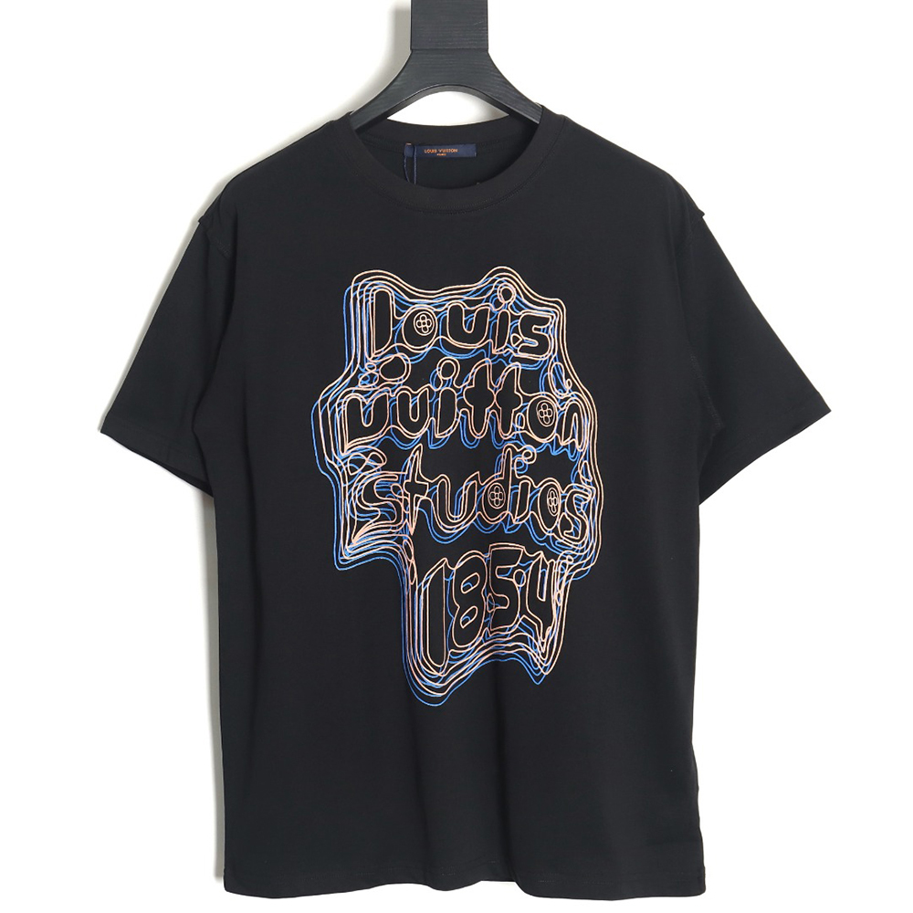 Louis Vuitton geometric neon print short-sleeved T-shirt
