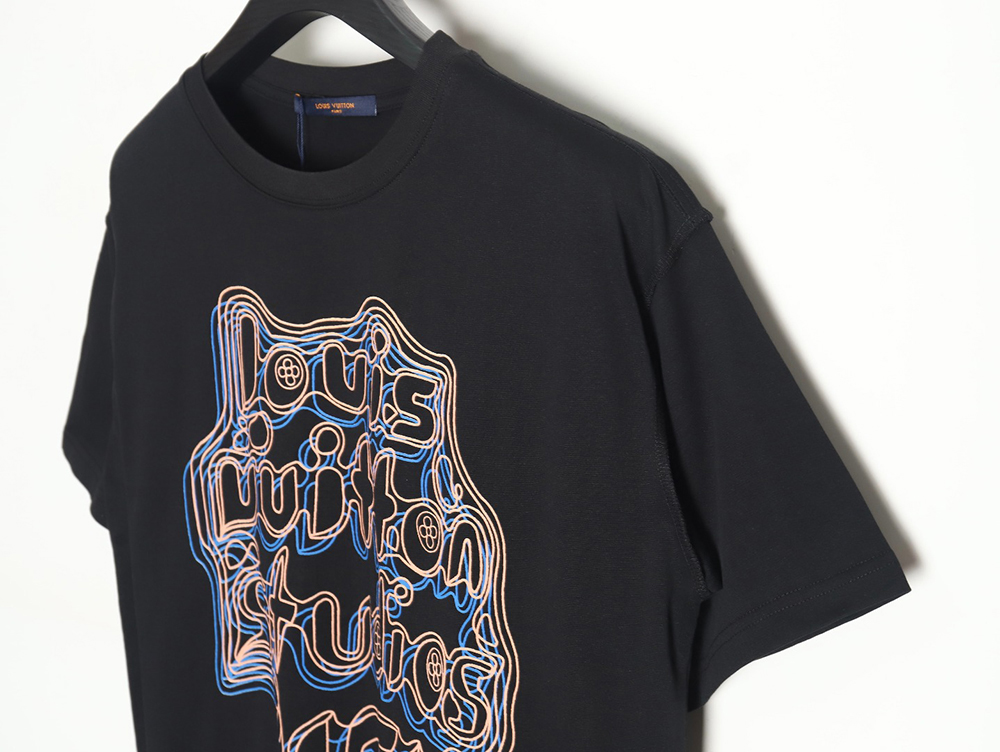 Louis Vuitton geometric neon print short-sleeved T-shirt