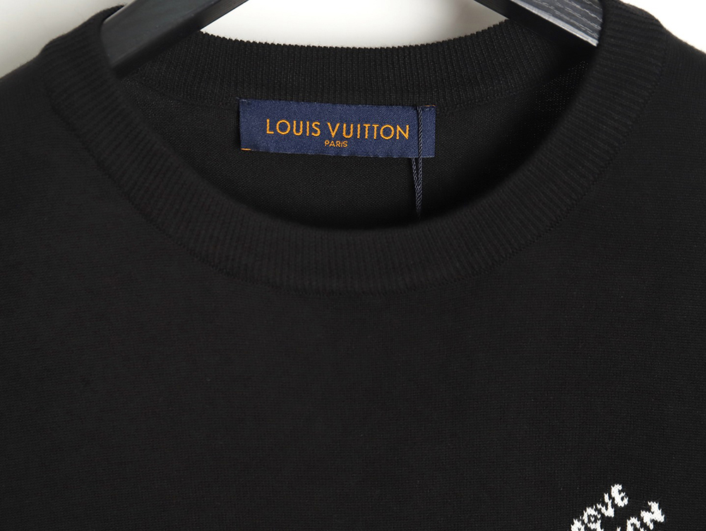 Louis Vuitton 24ss cuff monogram jacquard knitted short sleeves
