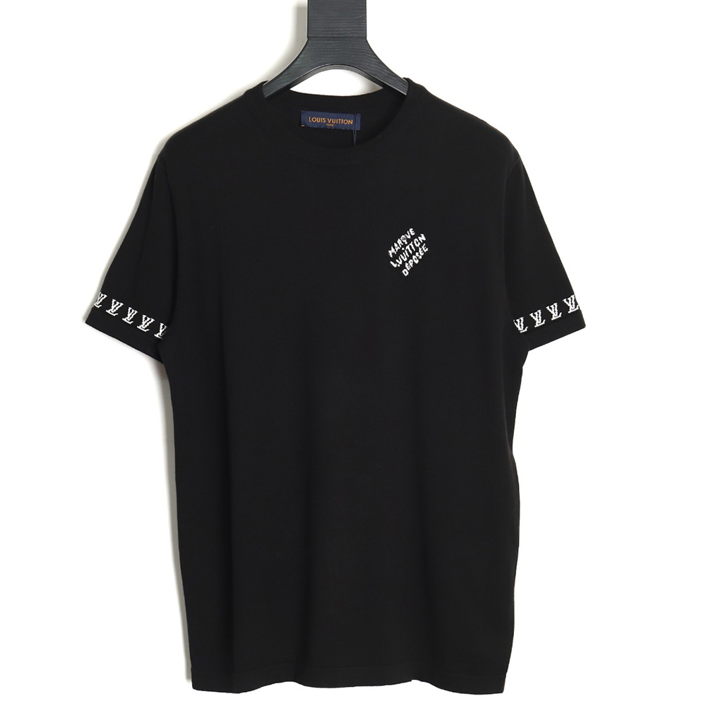 Louis Vuitton 24ss cuff monogram jacquard knitted short sleeves