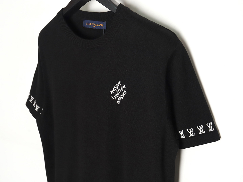 Louis Vuitton 24ss cuff monogram jacquard knitted short sleeves