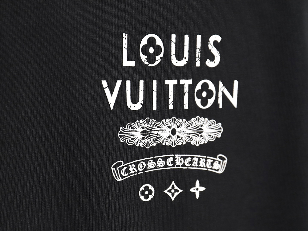 LV Chrome Hearts co-branded letter print short-sleeve
