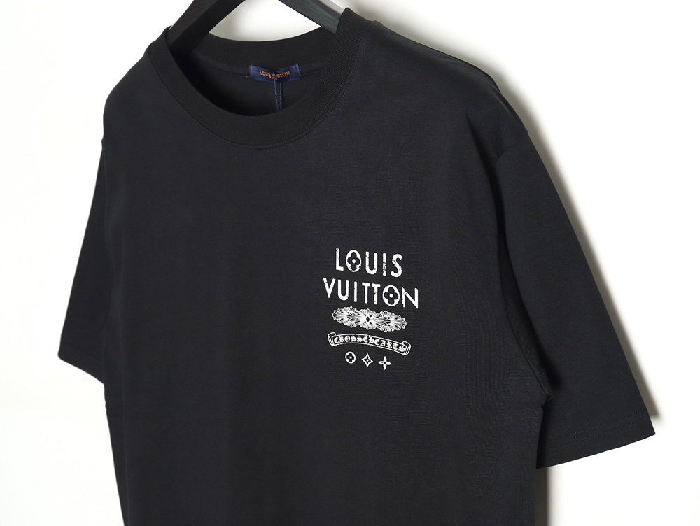 LV Chrome Hearts co-branded letter print short-sleeve