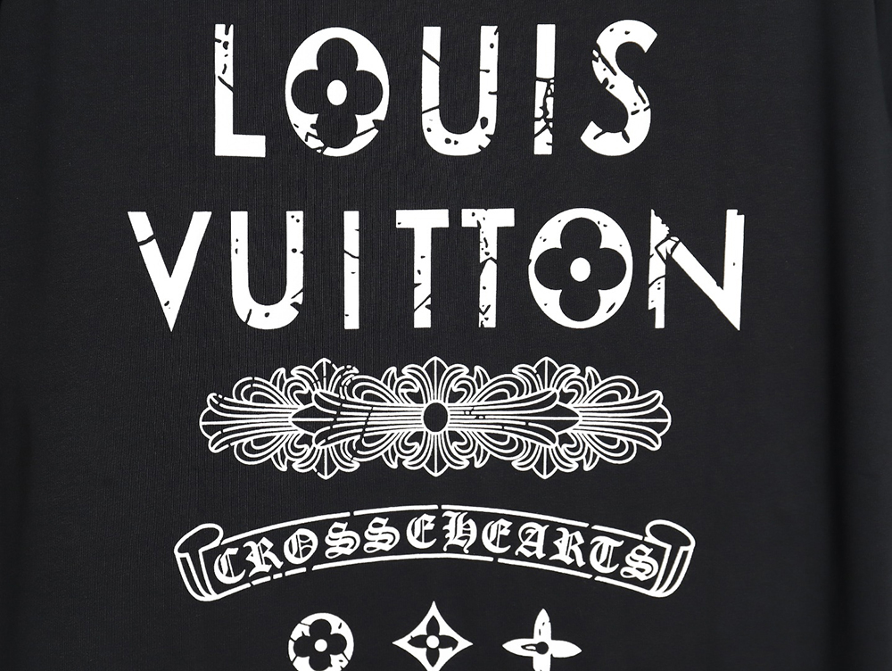 LV Chrome Hearts co-branded letter print short-sleeve