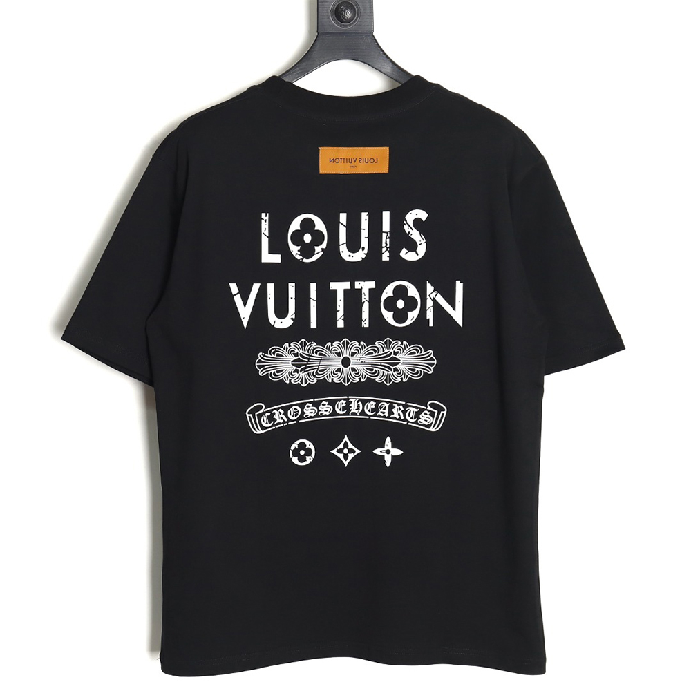 LV Chrome Hearts co-branded letter print short-sleeve
