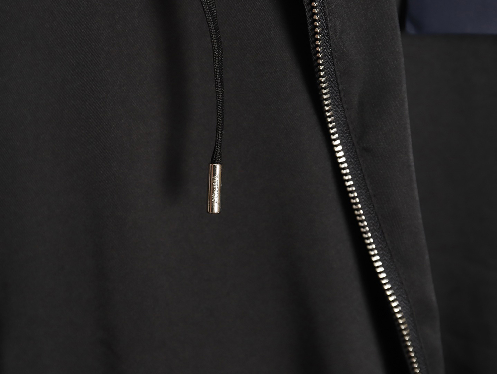 Prada 24SS mulberry silk ribbon hem hooded jacket