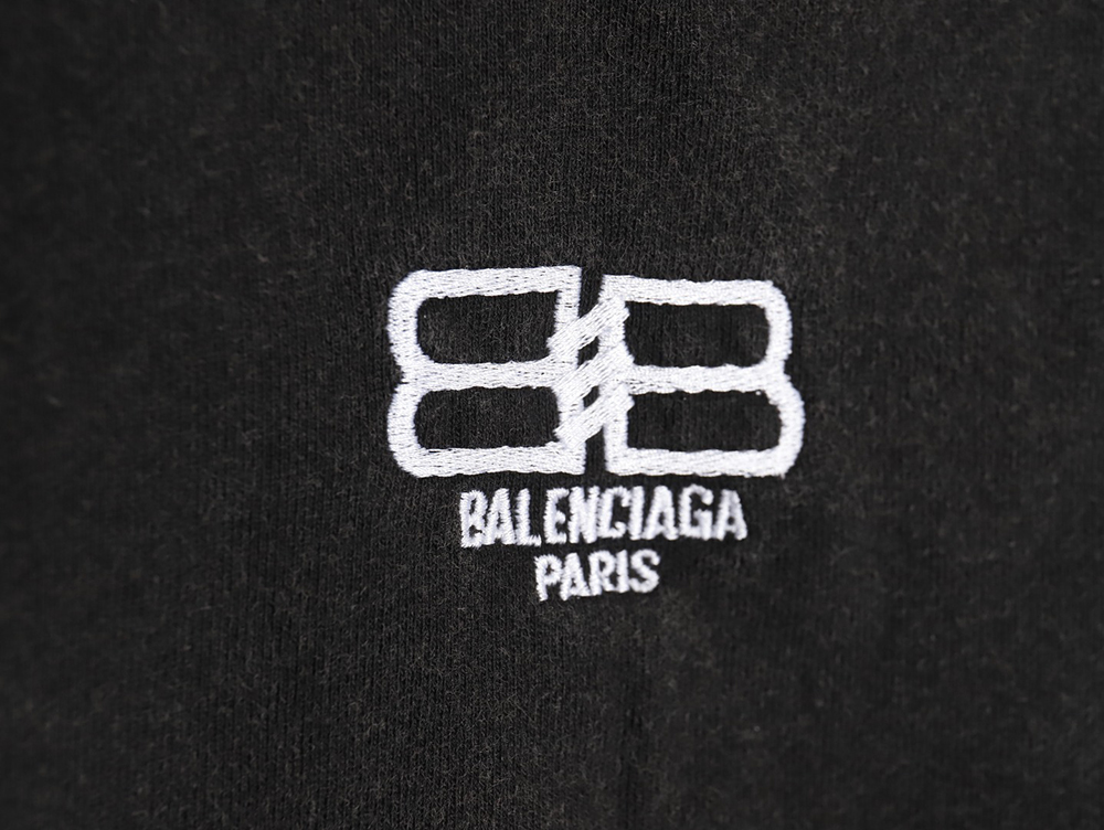 Balenciaga 23SS washed double B embroidered shorts