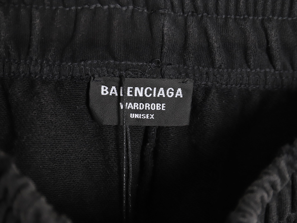 Balenciaga 23SS washed double B embroidered shorts