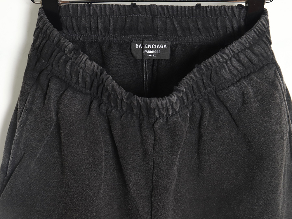 Balenciaga 23SS washed double B embroidered shorts