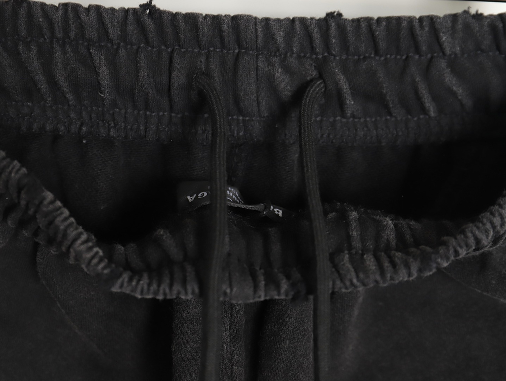 Balenciaga 23SS washed double B embroidered shorts