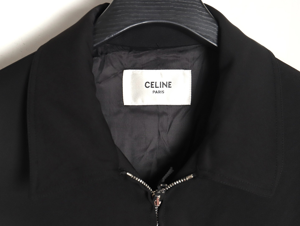Celine 24SS Arc de Triomphe small embroidered lapel silk jacket