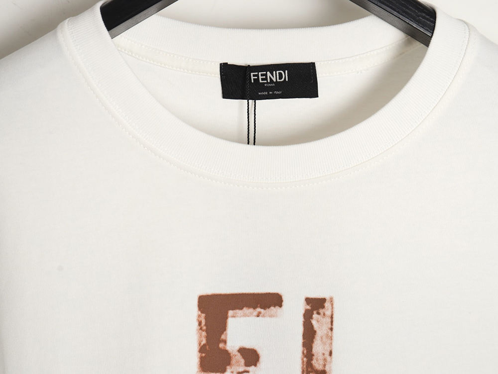 Fendi 24ss double F letter hand-painted gradient short-sleeved T-shirt