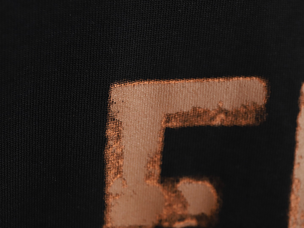 Fendi 24ss double F letter hand-painted gradient short-sleeved T-shirt_TSK1