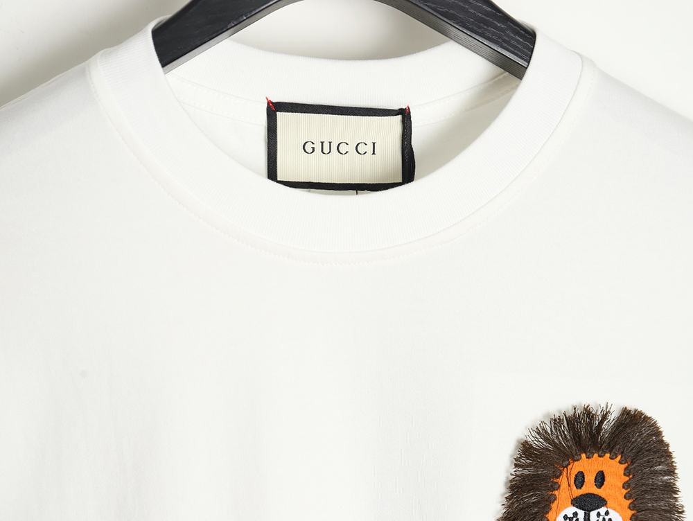 Gucci tiger head LOGO embroidered short sleeves