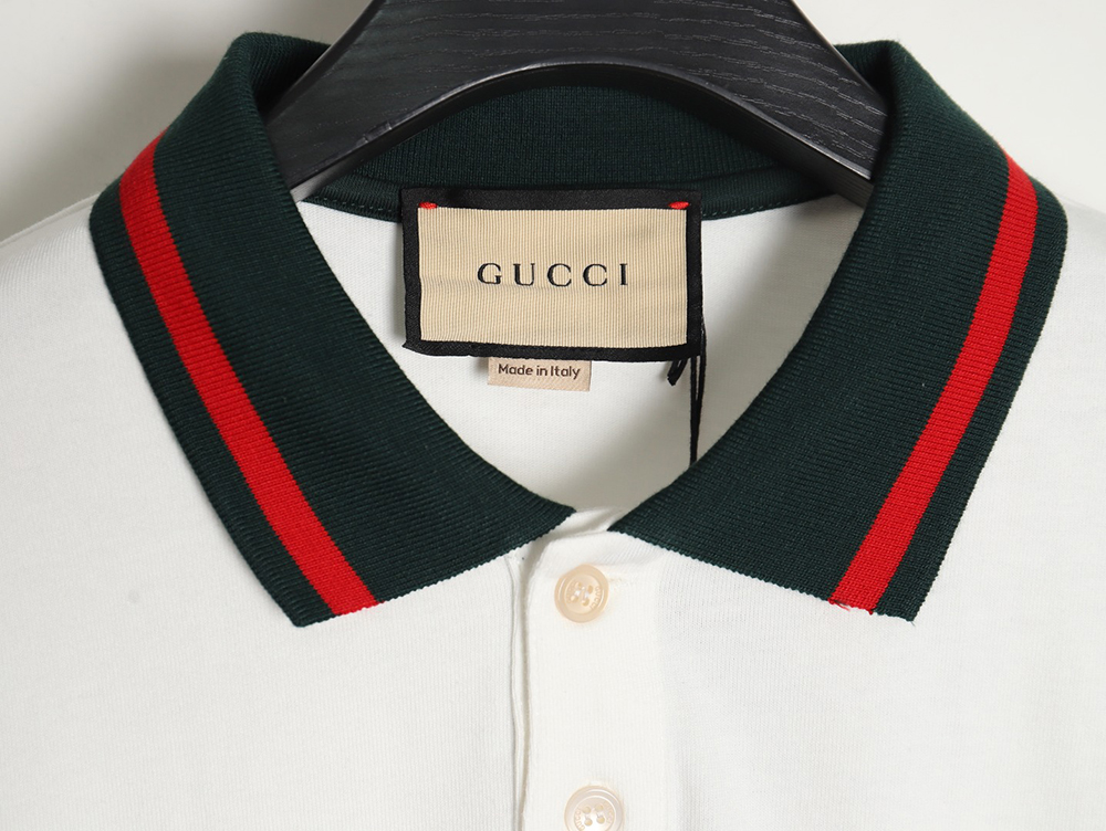 Gucci 23SS short-sleeved POLO shirt with webbing sleeves