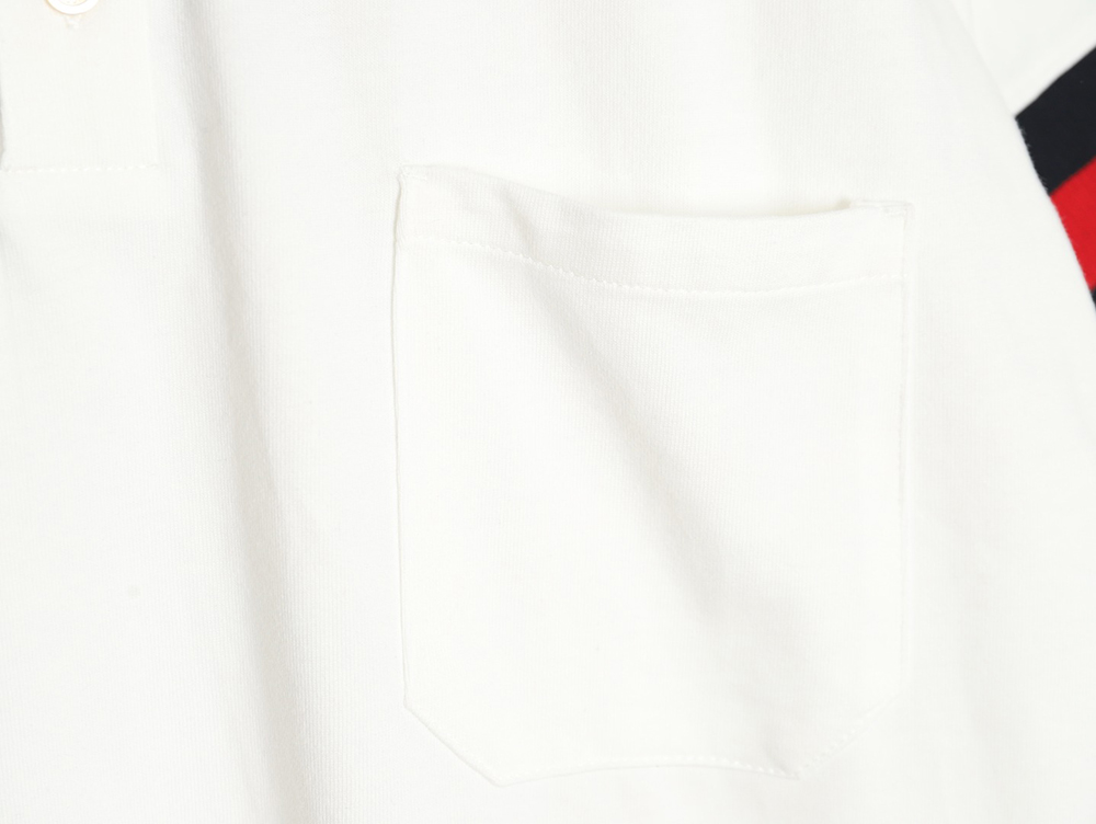 Gucci 23SS short-sleeved POLO shirt with webbing sleeves