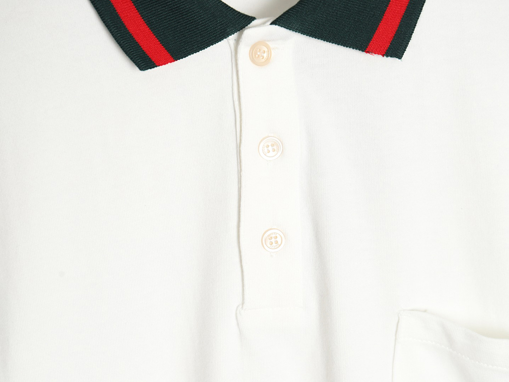 Gucci 23SS short-sleeved POLO shirt with webbing sleeves