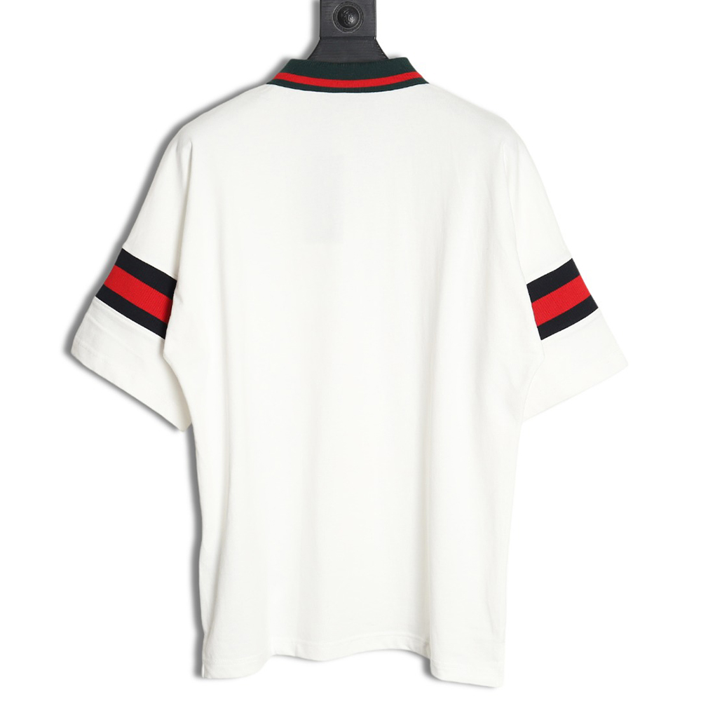 Gucci 23SS short-sleeved POLO shirt with webbing sleeves