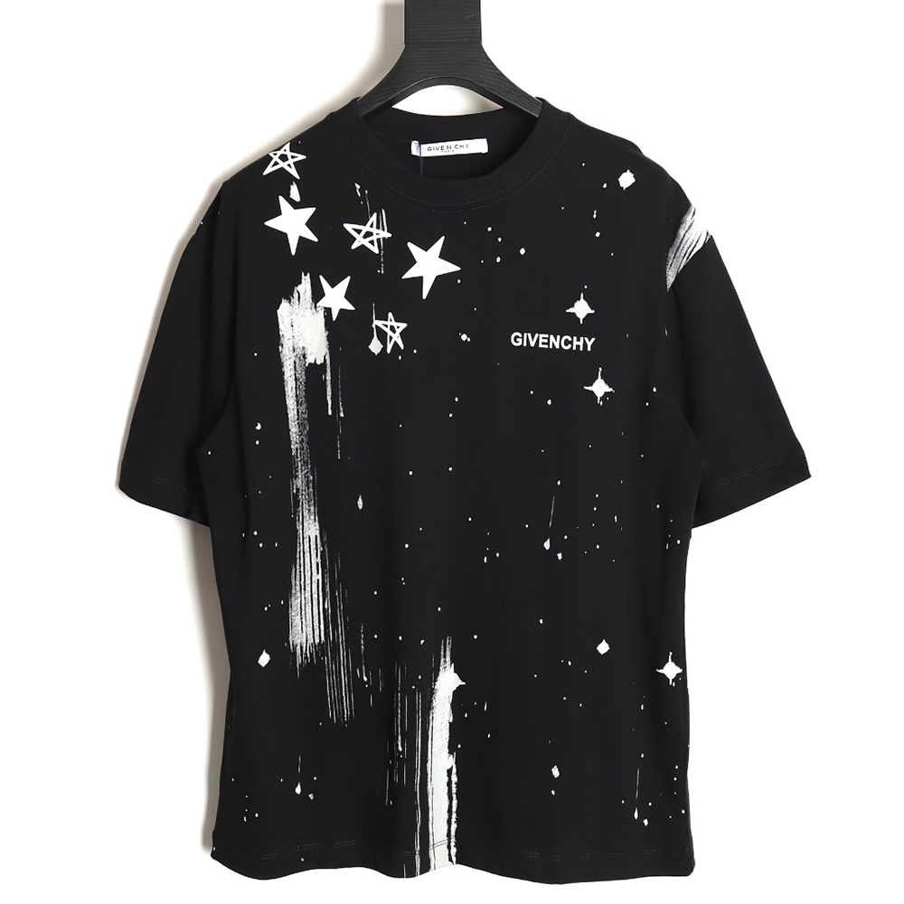 Givenchy star and letter print short sleeves_TSK1