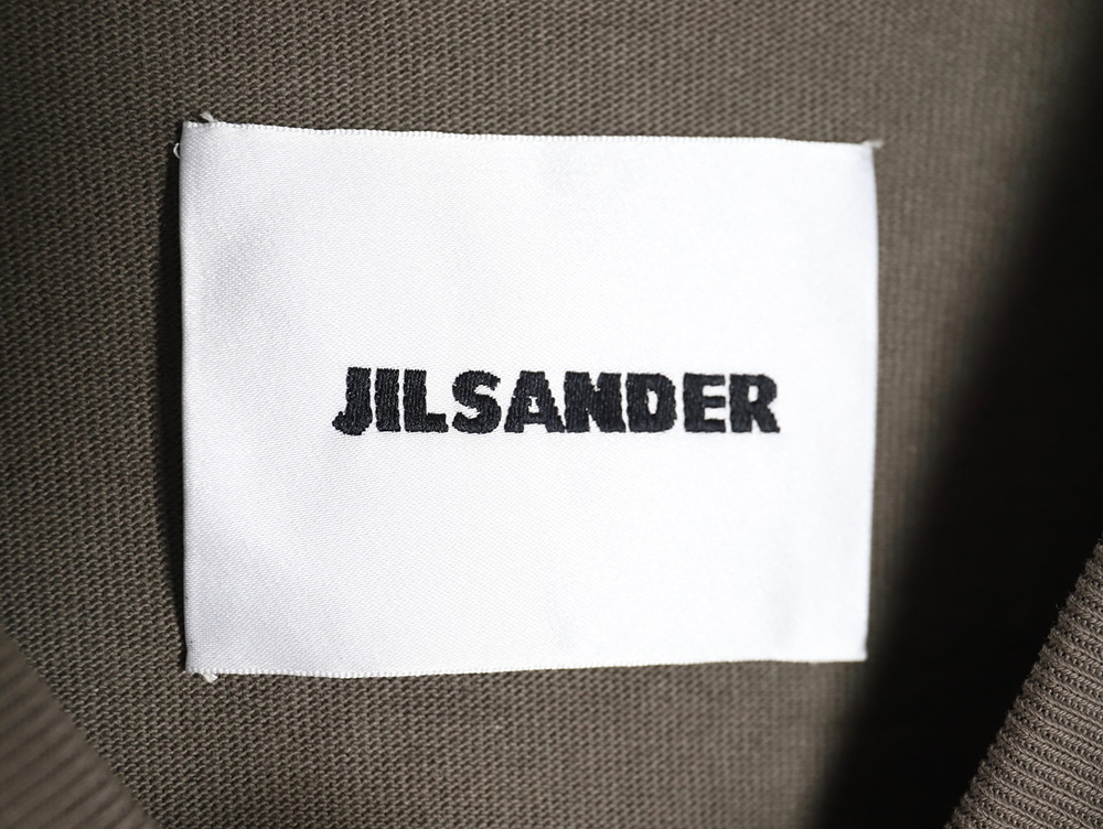 JIL SANDER 24SS gray-green letter print short-sleeved T-shirt