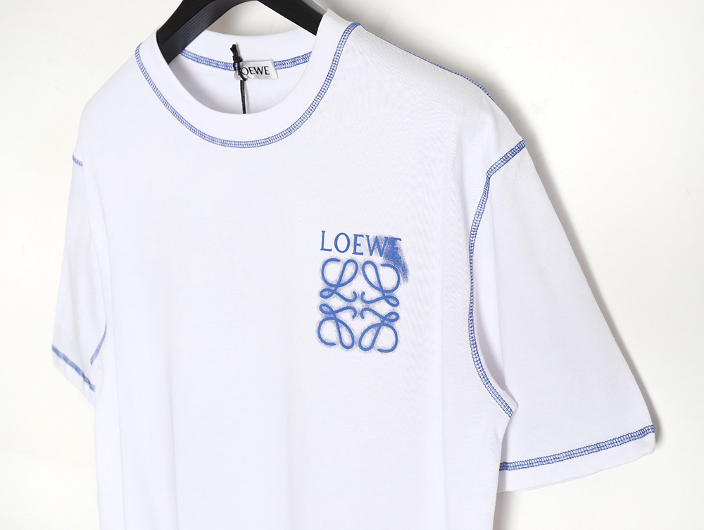 Loewe 24ss stitching rendering letter logo short sleeve