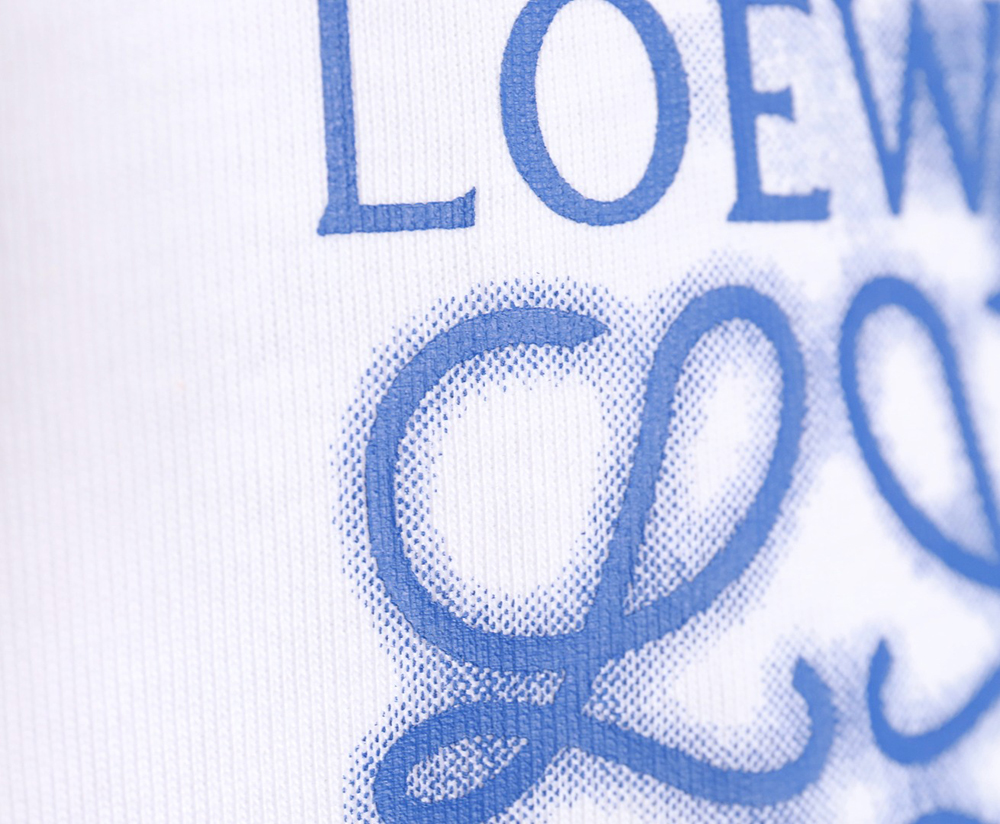 Loewe 24ss stitching rendering letter logo short sleeve