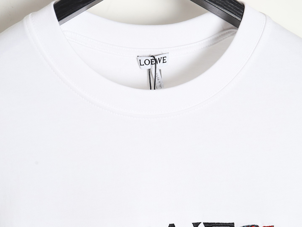 Loewe 24ss Dragon Year Limited Edition Logo Embroidered Short Sleeve T-shirt