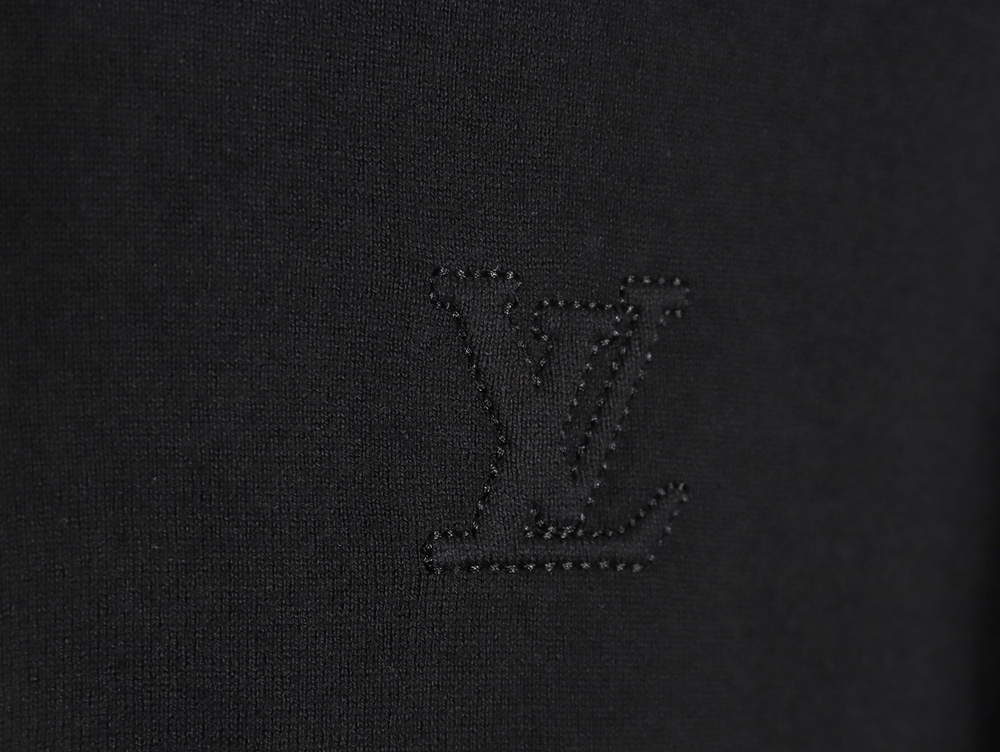LV logo embroidered short-sleeved polo shirt