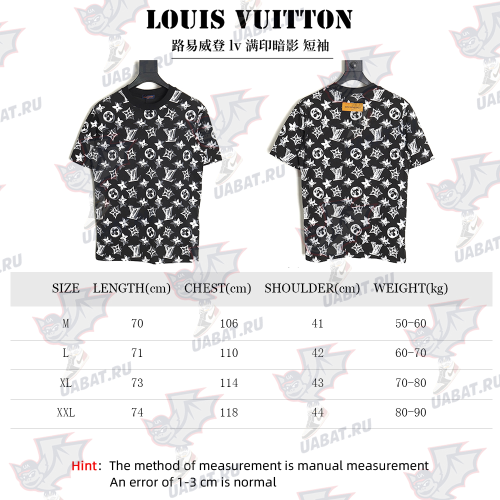 Louis Vuitton all over print shadow short sleeve_TSK1
