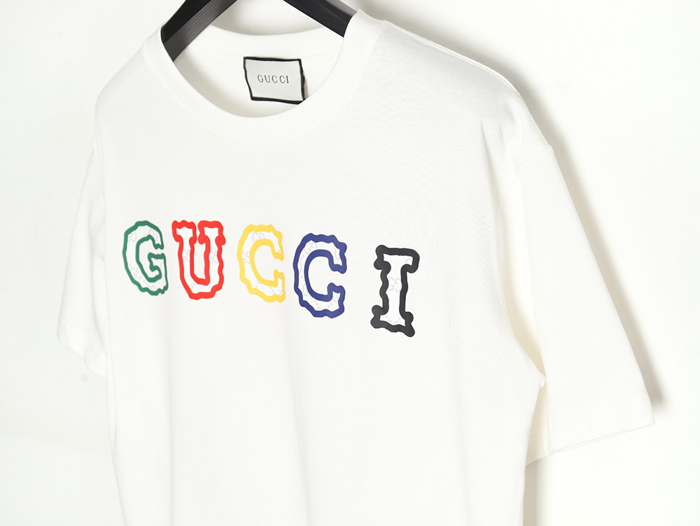 Gucci 24SS colorful lettering short-sleeved T-shirt