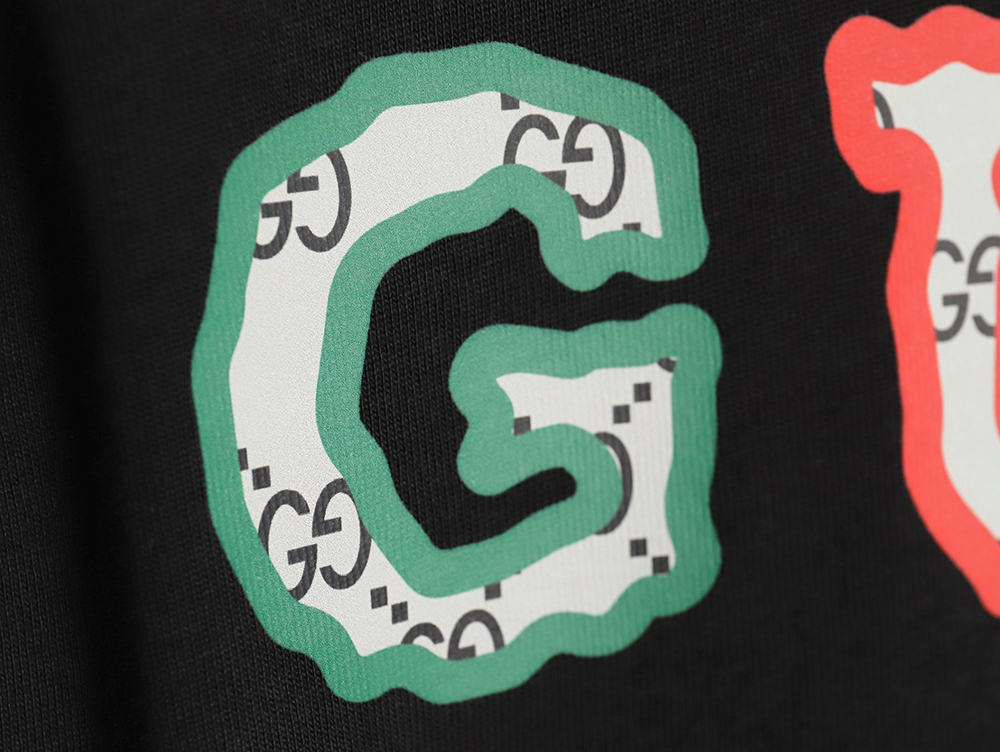 Gucci 24SS colorful lettering short-sleeved T-shirt_TSK1