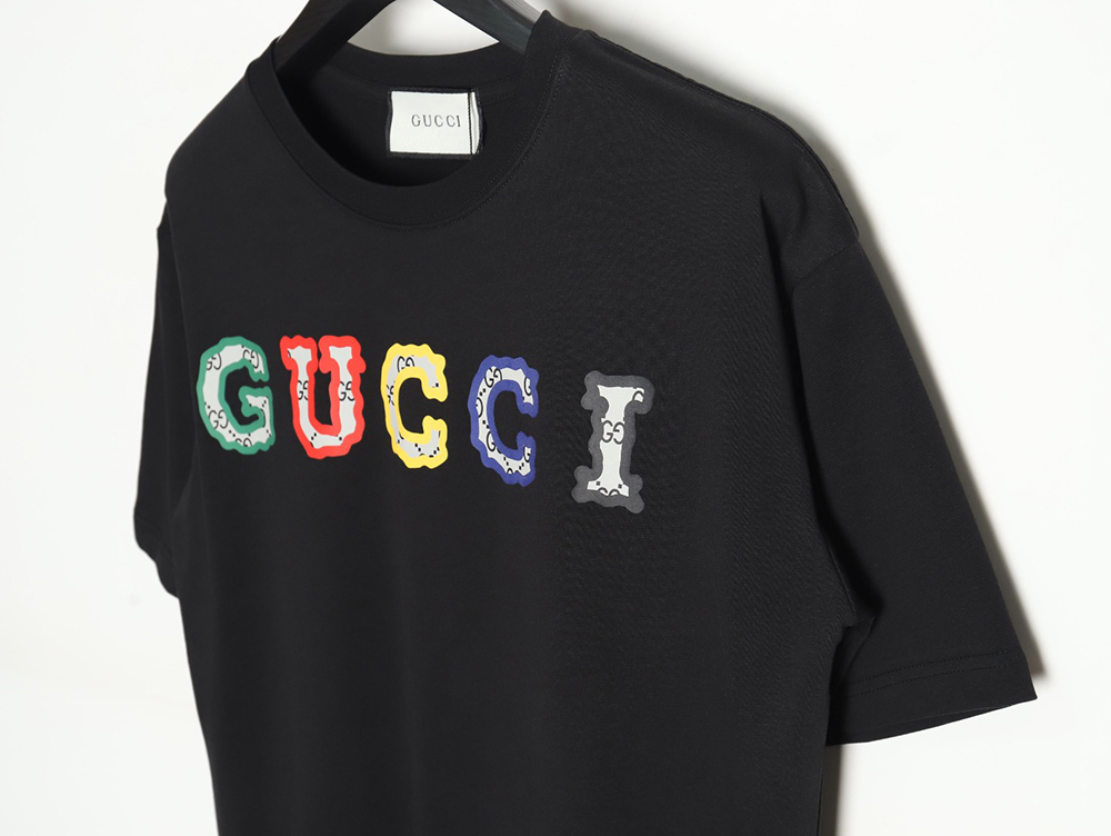 Gucci 24SS colorful lettering short-sleeved T-shirt_TSK1
