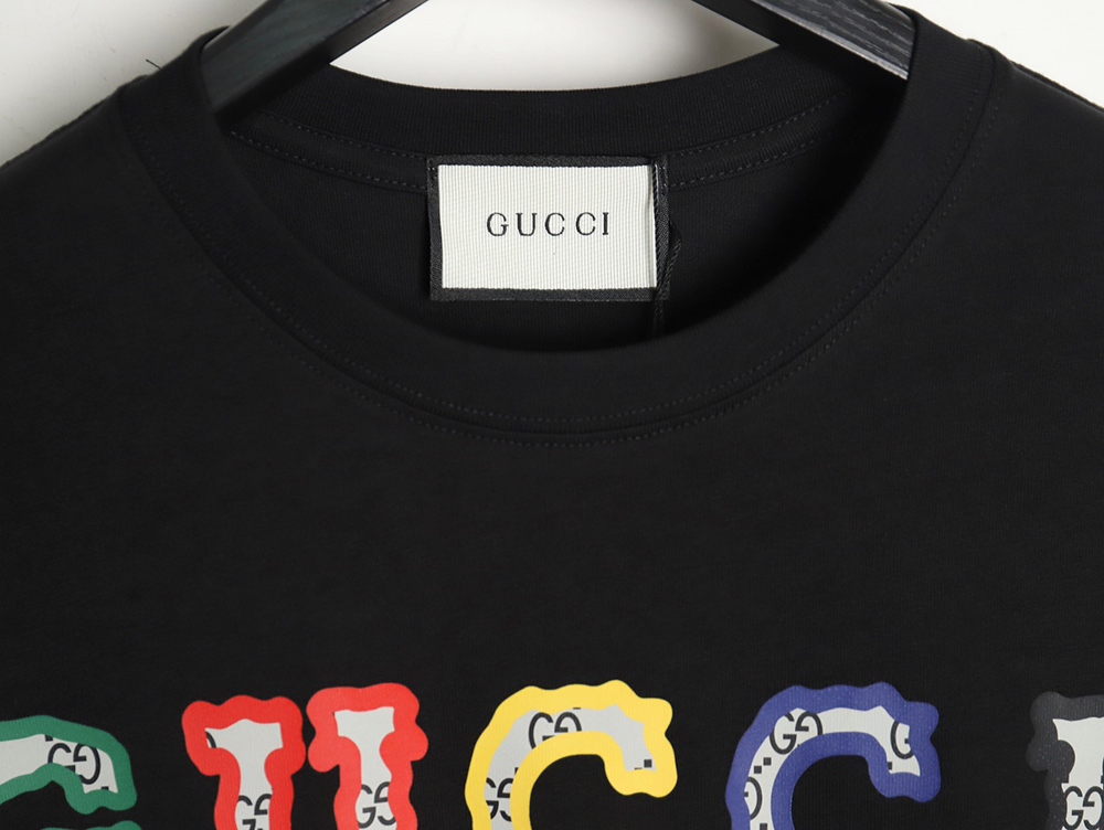 Gucci 24SS colorful lettering short-sleeved T-shirt_TSK1