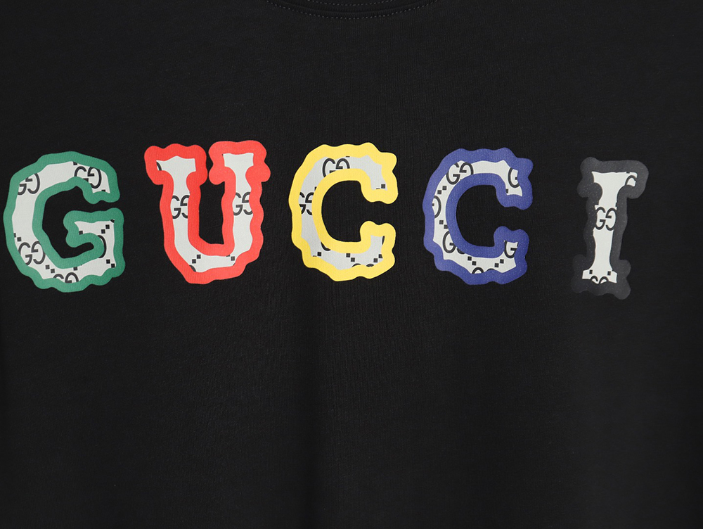 Gucci 24SS colorful lettering short-sleeved T-shirt_TSK1