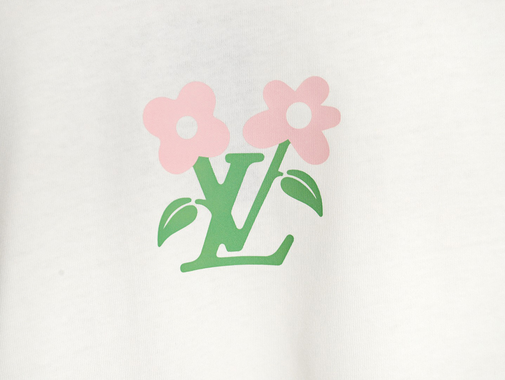 Louis Vuitton LV 24SS floral lettering short-sleeved T-shirt
