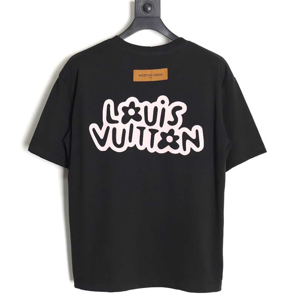 Louis Vuitton LV 24SS floral lettering short-sleeved T-shirt_TSK1
