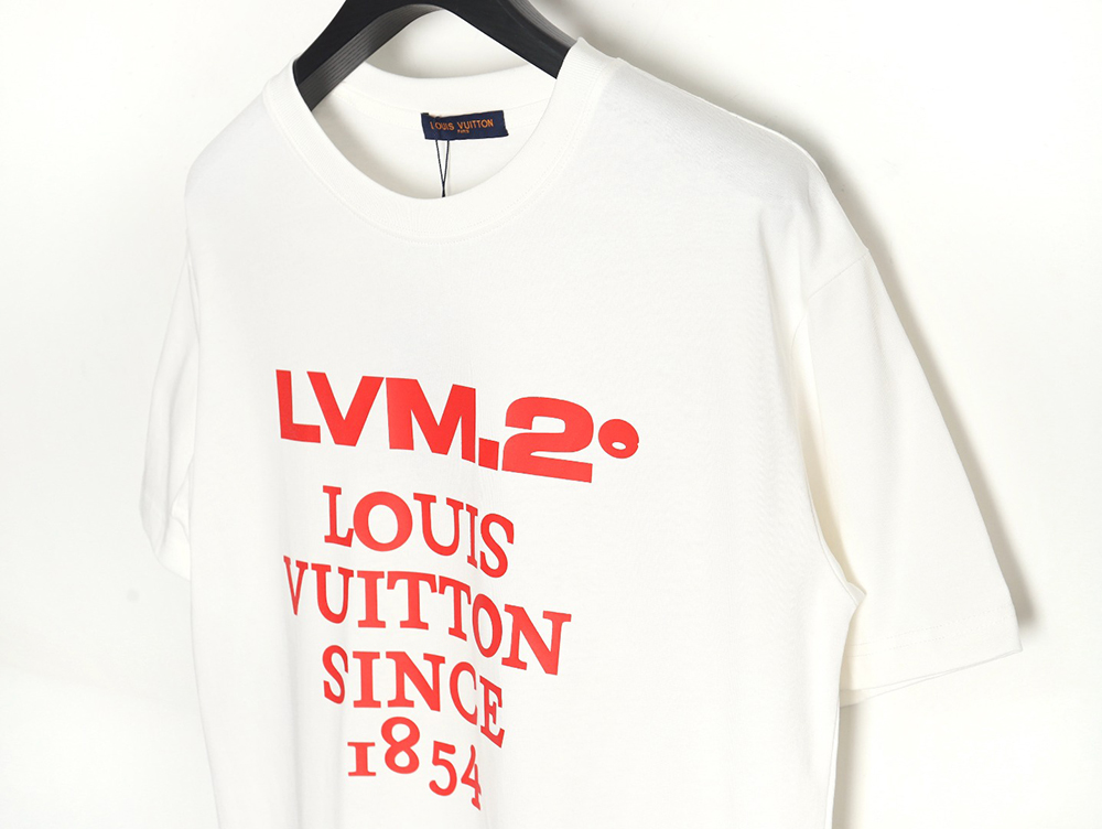 Louis Vuitton LV 24SS red letter short-sleeved T-shirt